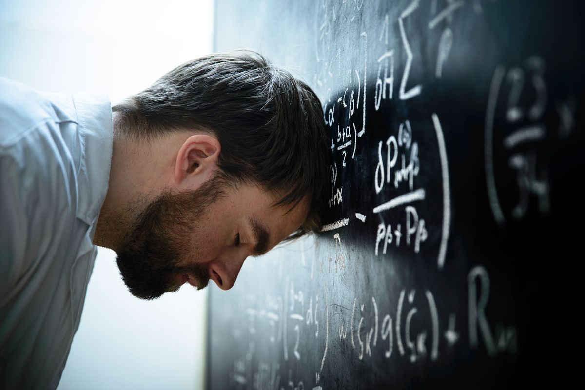 A scientist in front of a blackboard filled with formulas and equations
 (Getty Images/nicolas_)
